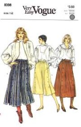 8398 VOGUE 82 LONGER BUTTON CULOTTES, SKIRTS LENGTHS PATTERN 16